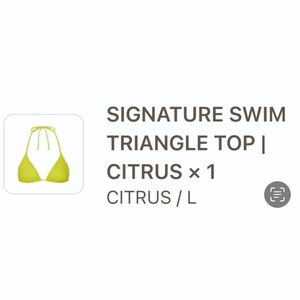 Skims Signature Swim Triangle Top- Citrus Green